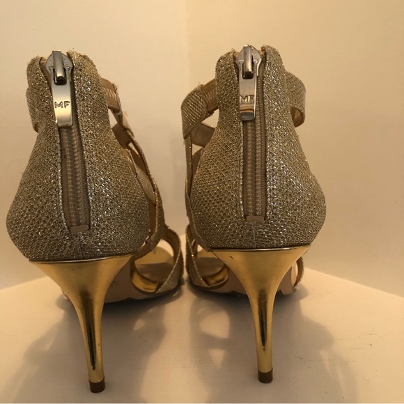 Marc Fisher Womens Open Toe Formal Strappy Sandals, Gold, Size 8 - Picture 4 of 12